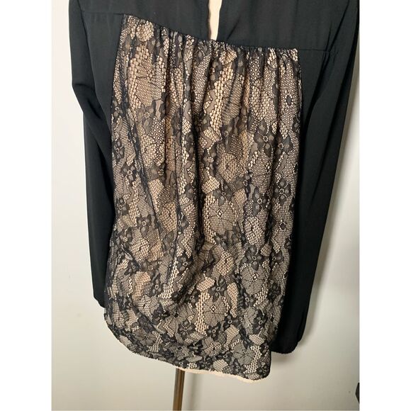 Forever 21 Black and lace shirt blouse size xs y2k - Picture 3 of 4